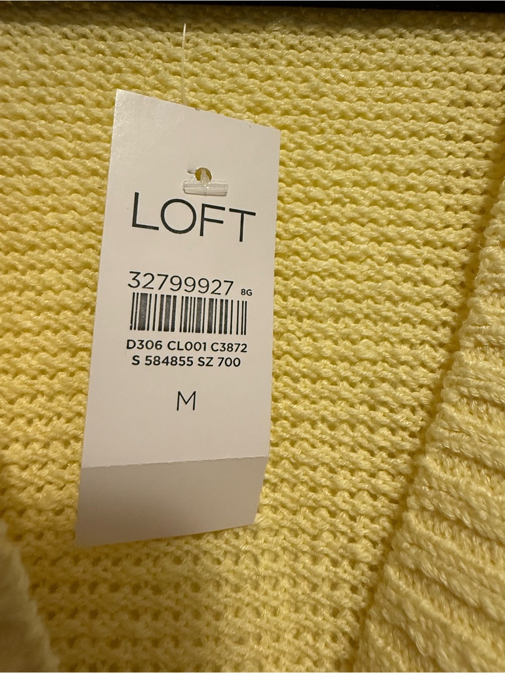 NWT LOFT Lemon Yellow Button-Front V-Neck Cardigan - Picture 2 of 6